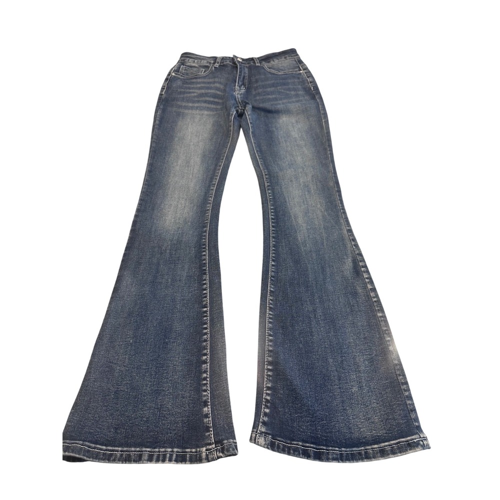 Sky Premium Collection Winged Skull Rhinestone Jeans Size 7 Y2K Grunge fairycore